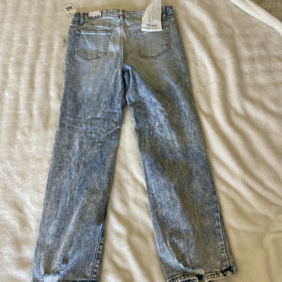Almost Famous Light Blue Dad Distressed Straight Leg Jeans - Picture 8 of 13